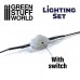 LED LIGHTING KIT WITH SWITCH - GREEN STUFF 1573